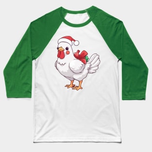 Kawaii Christmas Chicken - Holiday Joy for Chicken Lovers Baseball T-Shirt